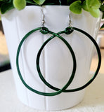 Big Hoop Earrings - Green
