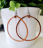 Big Hoop Earrings - Copper