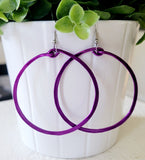 Big Hoop Earrings - Fushia