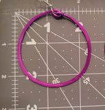 Big Hoop Earrings - Fushia