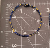 Big Hoop Earrings - Blue & Gold Mix