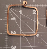 Big Square Hoop Earrings - Rose Gold