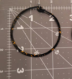 Big Hoop Earrings - Black and Gold Mix