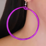 Big Hoop Earrings - Fushia