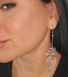 Unalome earrings big