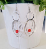 Orange Multiple Hoop Earrings
