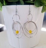 Yellow Multiple Hoop Earrings