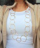 Gold Long Multi Necklace