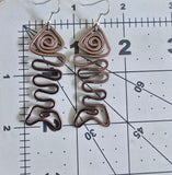 ZigFish earrings - dark rose gold