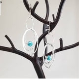 Turquoise Multiple Hoops Earrings