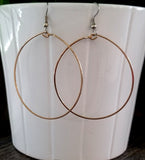 Big Bronze Hoop Earrings