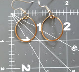 Small Bronze Hoop Earrings
