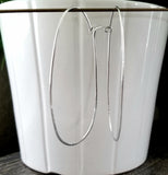 Long Oval Hoop Earrings