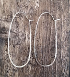 Long Oval Hoop Earrings