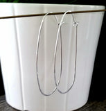 Long Oval Hoop Earrings