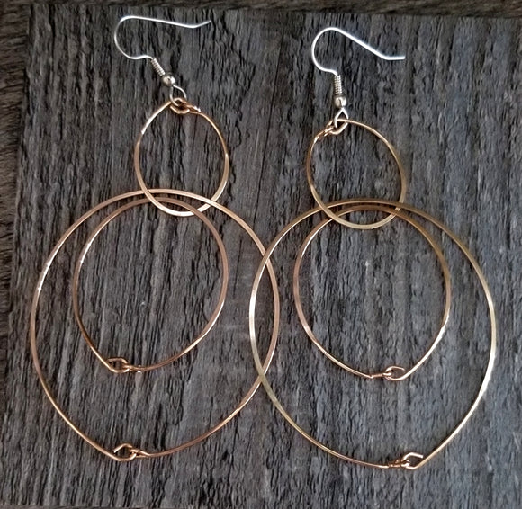 Bronze Multi Hoop Earrings