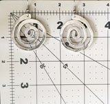 Thick Hammered Spiral Earrings