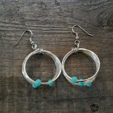 Turquoise Multi Loop Earrings