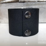 Crazy Leather Cuff-Black