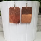 Copper Rectangle Earrings