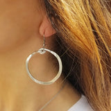 Thick Hoop Earrings 1"3/4