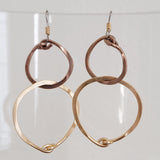 Double Hoop RoseGold & Gold Earrings