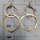 Double Hoop RoseGold & Gold Earrings