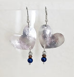 Blue Mix Heart Earrings