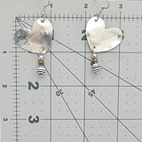 Black & White Mix Heart Earrings