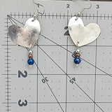 Blue Mix Heart Earrings
