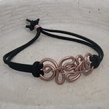 Scribble Rose Gold Aluminum Bracelet