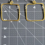 Big Square Hoops - Bright Gold