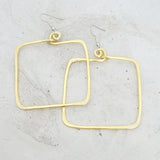 Big Square Hoops - Bright Gold