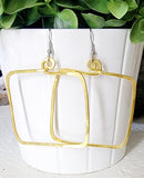 Big Square Hoops - Bright Gold