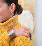 Square Multiple Hoops Earrings