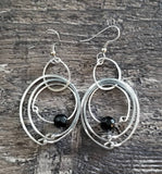 Black Hoop Earrings