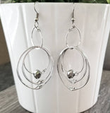 Silver Multiple Hoops Earrings