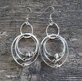 Silver Multiple Hoops Earrings