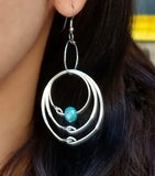 Turquoise Multiple Hoops Earrings