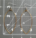 Long Bronze Hoop Earrings