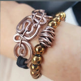 Scribble Rose Gold Aluminum Bracelet