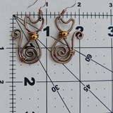 Cat earrings  - rose gold