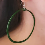 Big Hoop Earrings - Green