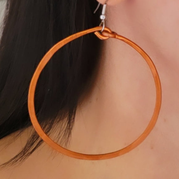 Big Hoop Earrings - Copper