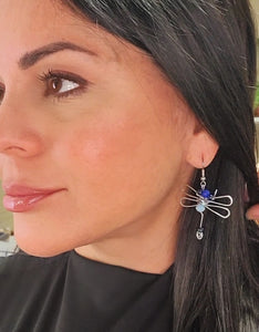 Dragonfly Earrings • Blue