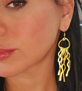 Guave earrings • bright gold