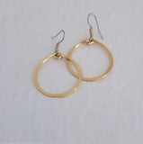 Small light gold hoops