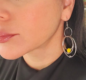 Yellow Multiple Hoop Earrings