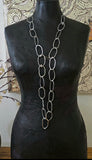 Long Multi Necklace - silver color