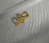 Zig nose cuff- bright gold